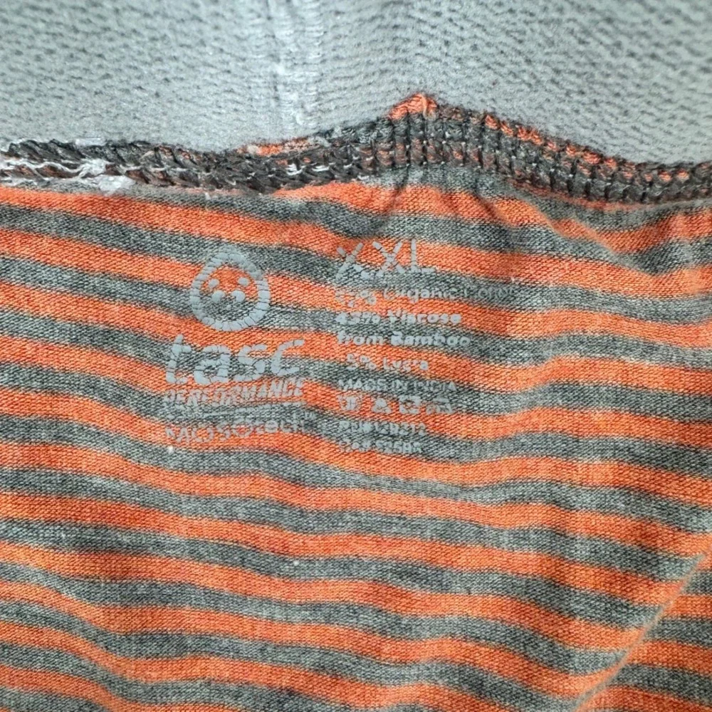 Tasc Performance Men's Boxer Briefs Orange‎ Grey Stripe Bamboo Blend Size 2XL